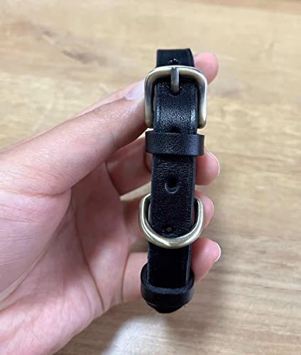Pet Collar, Bling Rhinestone Leather Collar Adjustable Puppy Collar for Small Medium Dog (XS, Black)