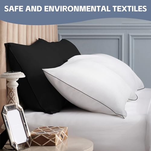 HIMOON Bed Pillows for Sleeping Standard Size Set of 2,Comfortable Hotel Cooling Pillows 2 Pack, Soft & Support