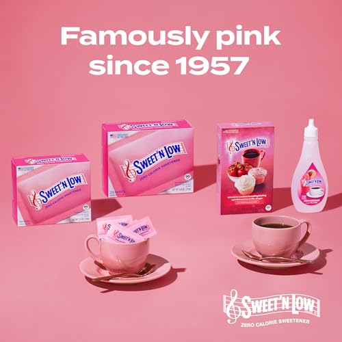 Sweet’N Low Zero-Calorie Sweetener, Contains Saccharin, Sugar Substitute, Keto, Vegan, Gluten-Free, Great for Cooking, Baking, Coffee, Tea, Hot/Cold Beverages, 8oz Box (12 Pack)