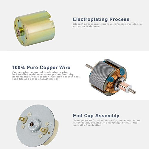 Greartisan DC 5V 0.5RPM Turbo Worm Geared Motor High Torque Turbine Worm Gear Box Reduction Motor 6mm Shaft JSX5300-370