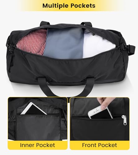 Vorspack Duffel Bag 28 Inches Foldable Lightweight Gym Bag with Inner Pocket for Travel Sports - Blue