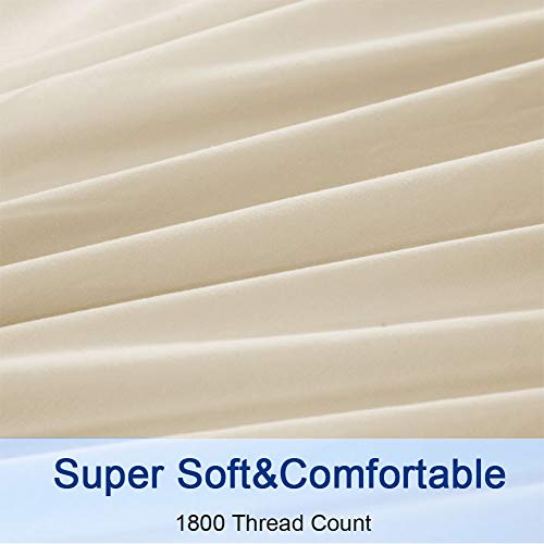SONORO KATE Bed Sheet Set Super Soft Microfiber 1800 Thread Count Luxury Egyptian Sheets 18-Inch Deep Pocket,Wrinkle and Hypoallergenic-6 Piece (Purple, Twin XL-6 Piece)