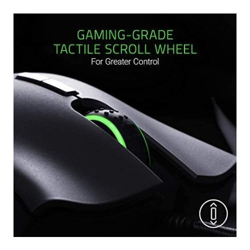 Razer DeathAdder Elite Gaming Mouse: 16,000 DPI Optical Sensor - Chroma RGB Lighting - 7 Programmable Buttons - Mechanical Switches - Rubber Side Grips - Matte Black