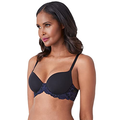 Wacoal Women's Instant Icon Contour Bra, Black/Eclipse, 34DDD