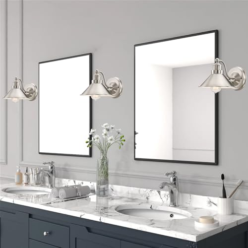 Kira Home Welton 8.5" Modern Industrial Wall Sconce, Brushed Nickel Finish