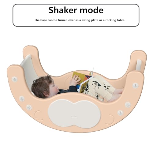 Children's Indoor Climbing Slideway Swing Playground 4-in-1 Function: Slide, Rock Climbing, Balance Board and Cradle Safe and Solid Montessori Toys Orange(1 Climbing Frame+1 Sliding Plate)