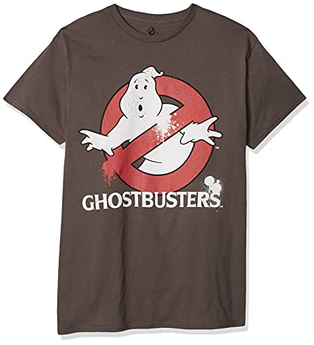 Ghostbusters Men's Classic Logo T-Shirt, Charcoal, Small