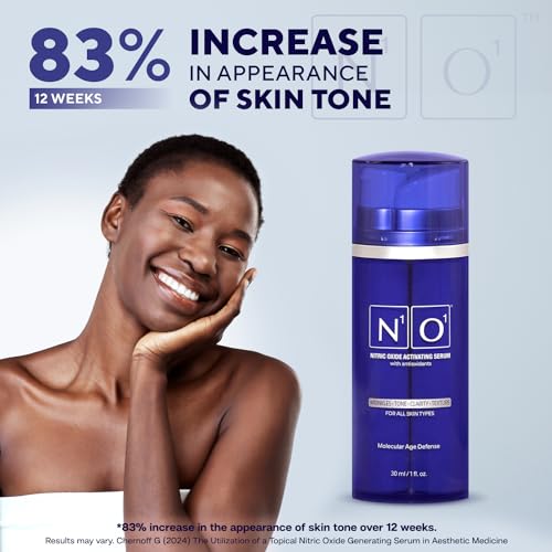 N1O1 Nitric Oxide Activating Serum with Antioxidants Wrinkel Repair Hydrating Serum For Face Pore Minimizer | Improves Skin Texture | Helps Dark Spots | 1 Fl Oz, 30ml