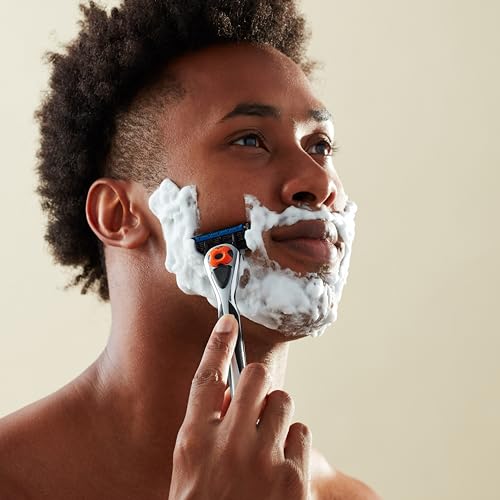 Amazon Basics 5-Blade Razor Refills for Men with Dual Lubrication and Precision Beard Trimmer, 12 Cartridges (Fits Amazon Basics Razor Handles only)