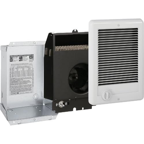 Cadet Com-Pak Electric Wall Heater Complete Unit with Thermostat (Model: CSC101TW, Part: 67508), 3412 BTU, 120 Volt, 1000 Watt, White