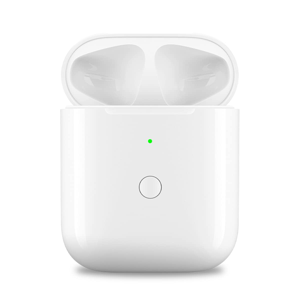 Replacement AirPod Charging Case Compatible with AirPods 1st 2nd Generation Wireless Charging case Bluetooth Pairing Sync Button (No Earbuds)
