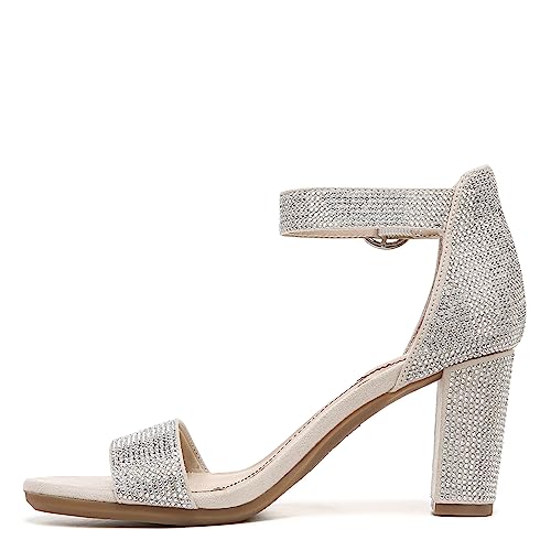 LifeStride Womens Averly Glitz Dress Heeled Sandal, Almond Milk Sparkle, 9 US