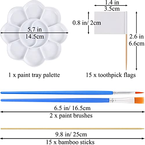 47PCS Solar System Model Foam Ball Kit Includes 10 Sizes Polystyrene Spheres Balls, Bamboo Sticks, Blank Toothpick Flags, Brushes, Paint Tray Palette for School Science Projects