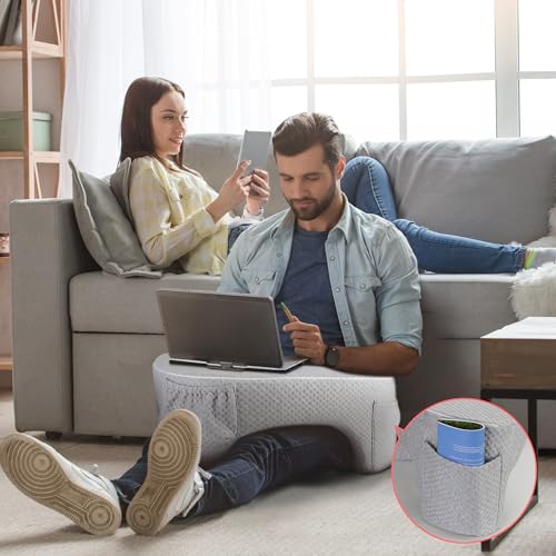Reading Pillow for Lap & Gaming, Memory Foam Lap Desk Pillow, Extra Large Arm Rest Pillow for Adult, Laptop Pillow for Lap, Reading, Working, Gaming or Sitting in Bed, Floor, Sofa