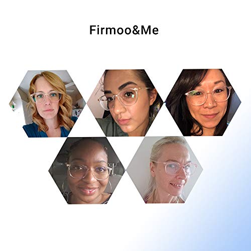 Firmoo Progressive Multifocal Round Blue Light Blocking Reading Glasses 3.0 for Women Men, Computer Glasses Anti Eyestrain Readers