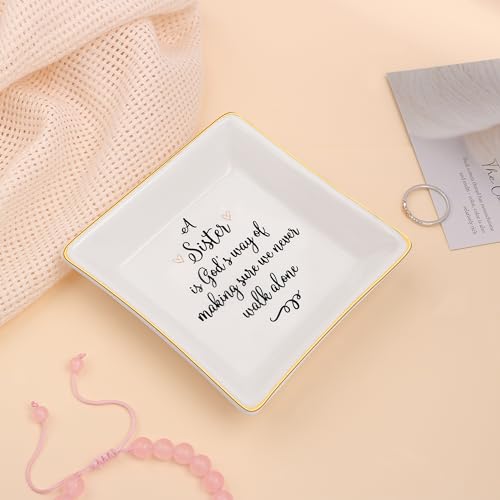 JoycuFF Trinket Dishes for Jewelry Mom Mother Birthday Christmas Gift Jewelry Tray for Rings Necklaces Bracelets Earrings to My Wonderful Mom