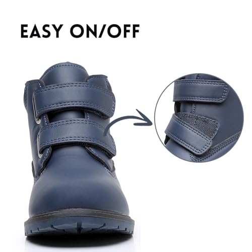 Ahannie Kids Boys Ankle Boots Outdoor Work Fall Boots(Toddler/Little Kid)(168-Navy-7)