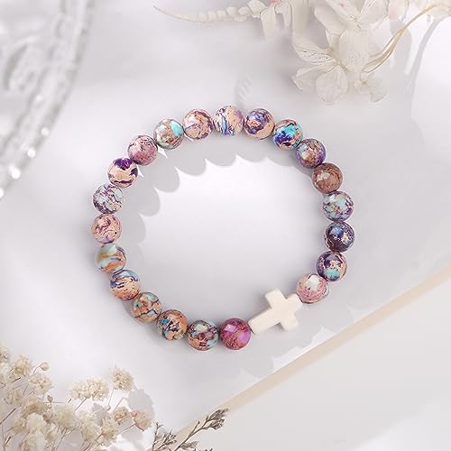 JoycuFF Get Well Soon Gifts for Women Cross Bracelets for Women Christian Religious Gifts