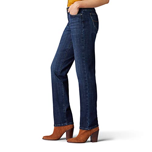 Lee Women's Relaxed Fit Straight Leg Jean, Bewitched, 14 Petite