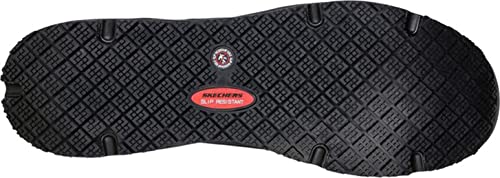 Skechers Men's UNO SR Skech Air Lace Up Food Service Shoe, Black, 7 Wide