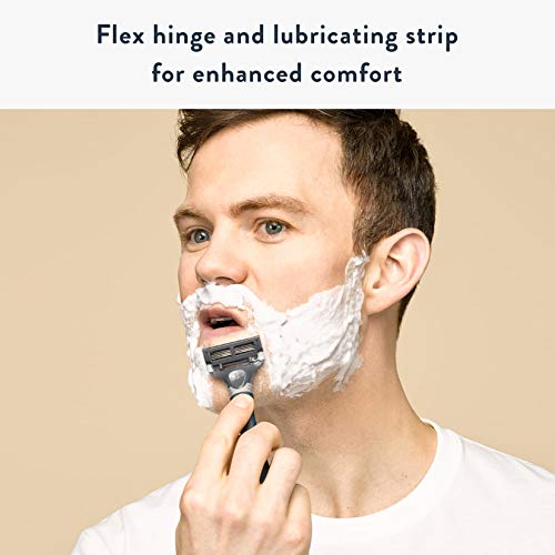 Harry’s Razors for Men - 5 German-engineered 5-Blade Cartridges, Travel Cover, Shave Gel (Charcoal)