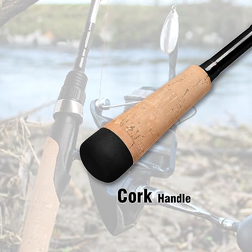 Fiblink 4 Pieces Travel Spinning Rod Medium Carbon Spinning Fishing Rod Portable Fishing Rod (6'6" Medium.)