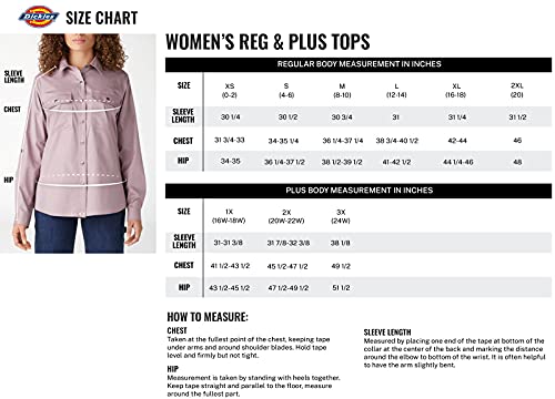 Dickies Women's Long Sleeve Plaid Flannel Shirt, Ink Navy Tartan, Small