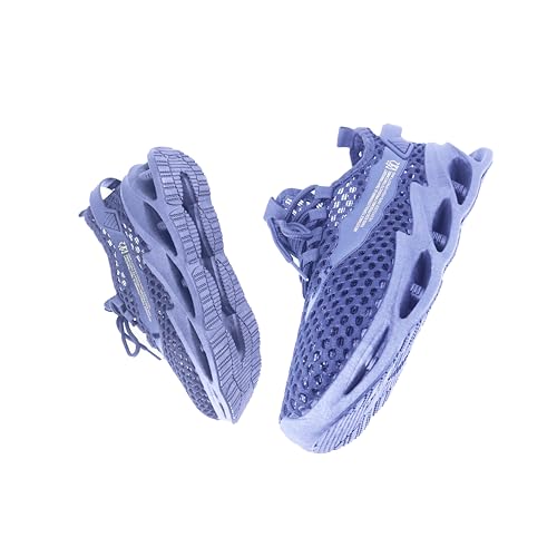 Men's Beach Walking Shoes Quick Drying Mesh Slippers Breathable Non Slip Blade Shoes Suit for Summer Out Camp Black Size 7.5