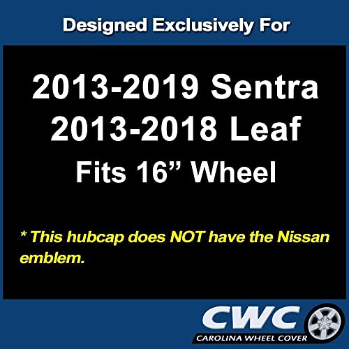 Premium Hubcap Replacement for Nissan Sentra 2013-2019, Leaf 2013-2018, 16-inch Replica Wheel Cover (Set of 4) 53089