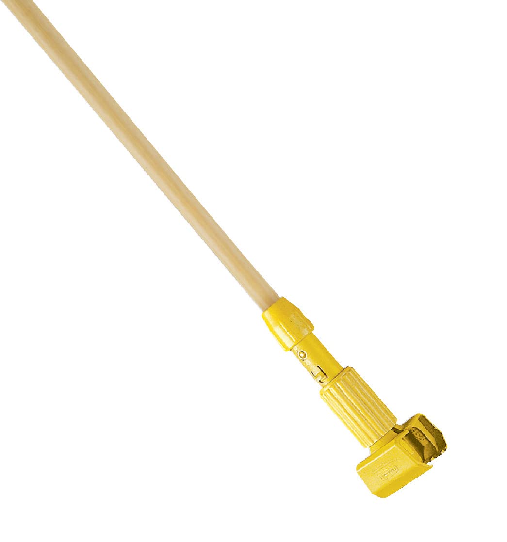 Rubbermaid Commercial Products Gripper 60" Wood Wet Mop Handle, Natural, for Professional/Industrial Floor Cleaning, Compatible with 5" Headband Mops