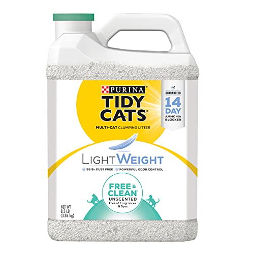 Tidy Cats Purina Lightweight Free & Clean with Ammonia Blocker Clumping Cat Litter - 8.5 lb. Jugs