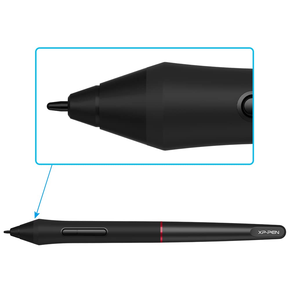 XP-PEN PA2 8192 Pen Pressure Battery-Free Stylus Only for Artist 12 Pro, Artist 13.3 Pro, Artist 15.6 Pro, Artist 22R Pro, Artist 24 Pro Drawing Tablet with Screen