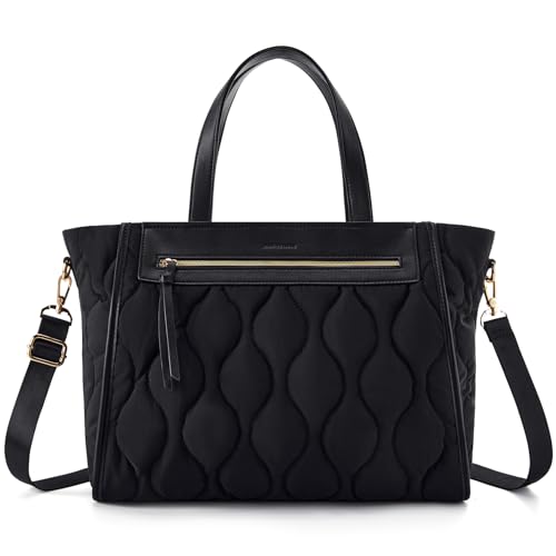 Missnine Tote Bag for Women, Lightweight Puffer Tote Bag, Large Capacity Quilted Shoulder Handbag for Travel, Work, Gym