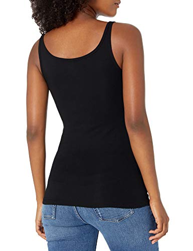 Amazon Essentials Women's Slim-Fit Thin Strap Tank Top, Pack of 2, White, Small