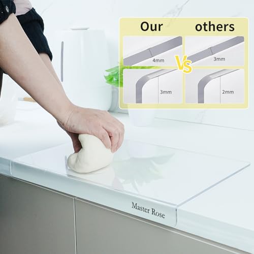 (2 PC) Acrylic Cutting Boards for Kitchen Counter with Lip, 2024 NEW Non-Slip 24"x18" Long Displays, clear acrylic cutting boards for kitchen counter Birthday Gifts for Mom (2 PC)