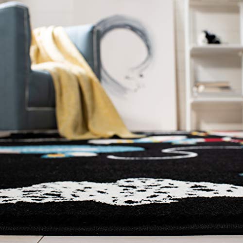 SAFAVIEH Carousel Kids Collection Area Rug - 9' x 12', Navy & Ivory, Non-Shedding & Easy Care, Ideal for High Traffic Areas for Boys & Girls in Playroom, Nursery, Bedroom (CRK167N)