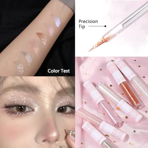 SUSIKEKI Black Grey Smokey Liquid Eyeshadow Kit for Halloween Goth Makeup, Smoky Silver Gray White Eye Shadows for Bold Dark Gothic Makeup Looks, Matte Shimmer Long-Lasting Eye Makeup Set (9 Colors)