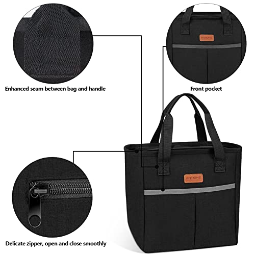 FITHOME Small Insulated Lunch Bags for Women, Leakproof Lunch Box for Women and Men, Reusable Thermal Lunch Tote Cooler, Adults Fashion Lunch Bags for Work/Picnic/Travel