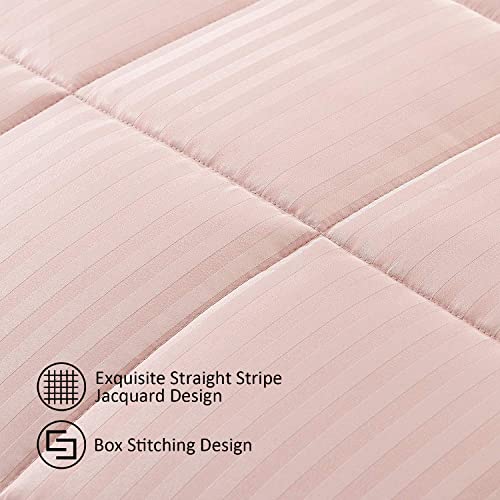 downluxe King Size Blanket with Satin Trim, Lightweight Down Alternative King Blanket for All Season, Machine Washable (Navy, 90x108 Inch)