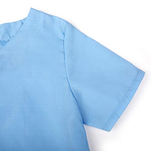 Lingway Toys Kids Blue Cotton Dr.Scrubs Costume Soft Material Realistic Suit for Children's Pretend Play 3-4years