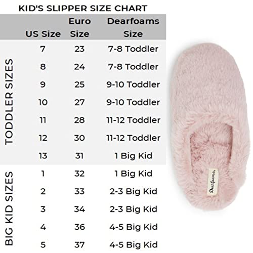 Dearfoams Kids Washable Brin Pile Scuff Slipper, Pale Mauve, US 7-8 Unisex Toddler