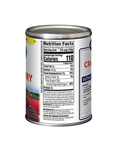 Ocean Spray Jellied Gluten Free Cranberry Sauce, 14 Ounce Can