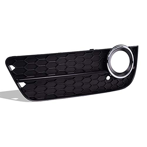 runmade Left ABS Plastic Front Lower Bumper Fog Light Grill Honeycomb Grilles W/Chrome Cover Driver Side Compatible with Audi A5 2008-2011