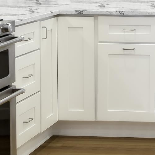 Brookings Shaker Unassembled Bridge Wall Kitchen Cabinet W3012, 30 W x 12 D x 12 H, Painted White, Solid Wood, Design House, 561621