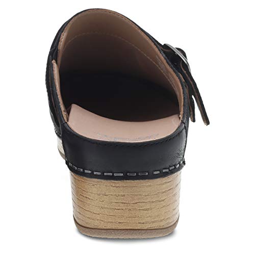 Dansko Women's Berry Slip-On Clogs - Black Burnished Nubuck - Memory Foam - Size 4.5-5 M US