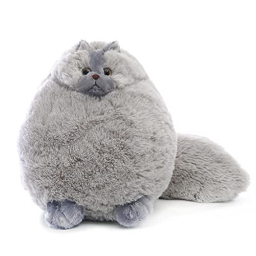 Winsterch Stuffed Animal Plushie Cat Stuffed Animal,Cute Soft Plush Cat Animals,Gray Stuffed Cat, Birthday for Kids,Boys,Girls,Fat Cat Stuffed Toy (Gray, 10 Inches)