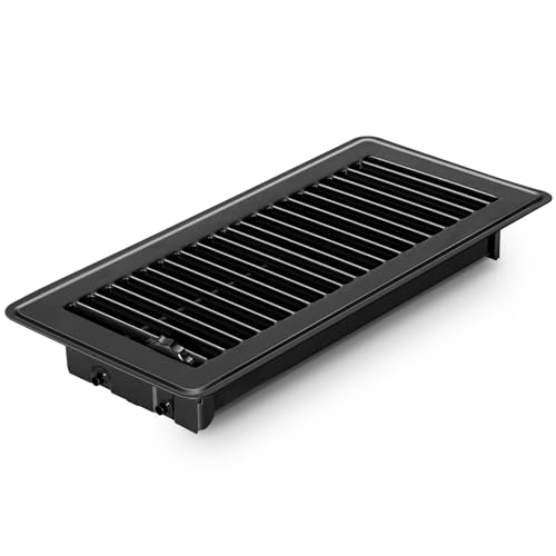 Gmurnai 4x12 Floor Vents Heavy Duty Floor Registers, Floor Air Vent Covers 4 X 12 for Home Floor Wall Ceiling, Rust Proof Finish Registers Grilles & Vents (1, Brown, 4x12 Inches)