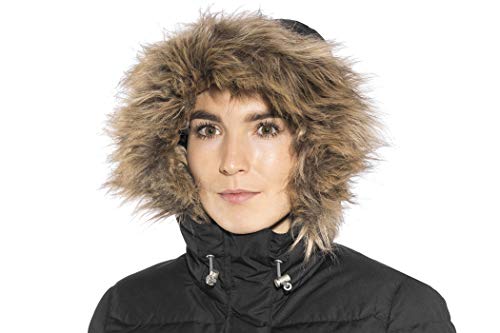 Helly Hansen Women's Aden Down Parka with Faux Fur Hood, 990 Black, X-Small