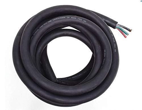 64100 6/4 SOOW- 100 ft Non-UL 600V 90C Heavy Duty Portable Power Cable/Wire/Cord for Indoor, Outdoor use, Black 6 Gauge 4 Conductor