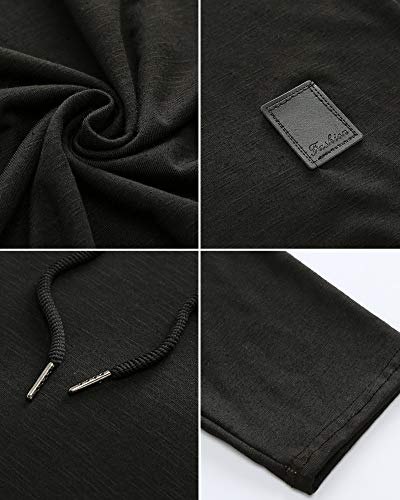 Lexiart Mens Fashion Athletic Hoodies Sport Sweatshirt Solid Color Fleece Pullover Green M